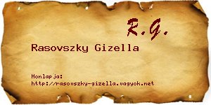 Rasovszky Gizella névjegykártya