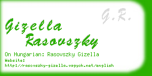 gizella rasovszky business card